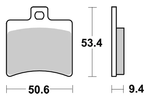 SBS Bromsklossats Ceramic 152HF - MC Bromsbelägg - 23-152HF - 1