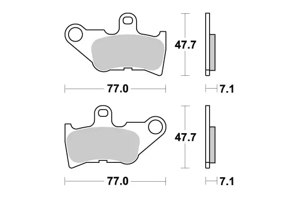 SBS Bromsklossats Ceramic 165HF - MC Bromsbelägg - 23-165HF - 1