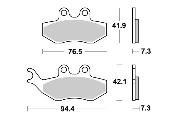SBS Bromsklossats Ceramic 168HF - MC Bromsbelägg - 23-168HF - 1