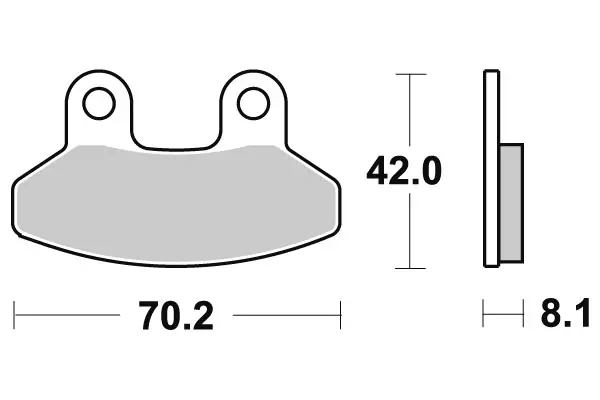 SBS Bromsklossats Ceramic 178HF - MC Bromsbelägg - 23-178HF - 1