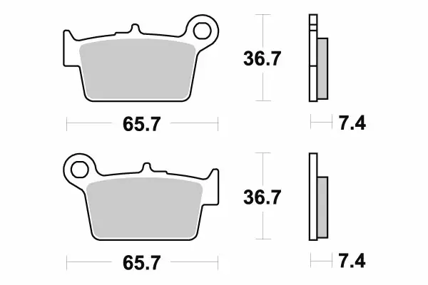 SBS Bromsklossats Ceramic 199HF - MC Bromsbelägg - 23-199HF - 1