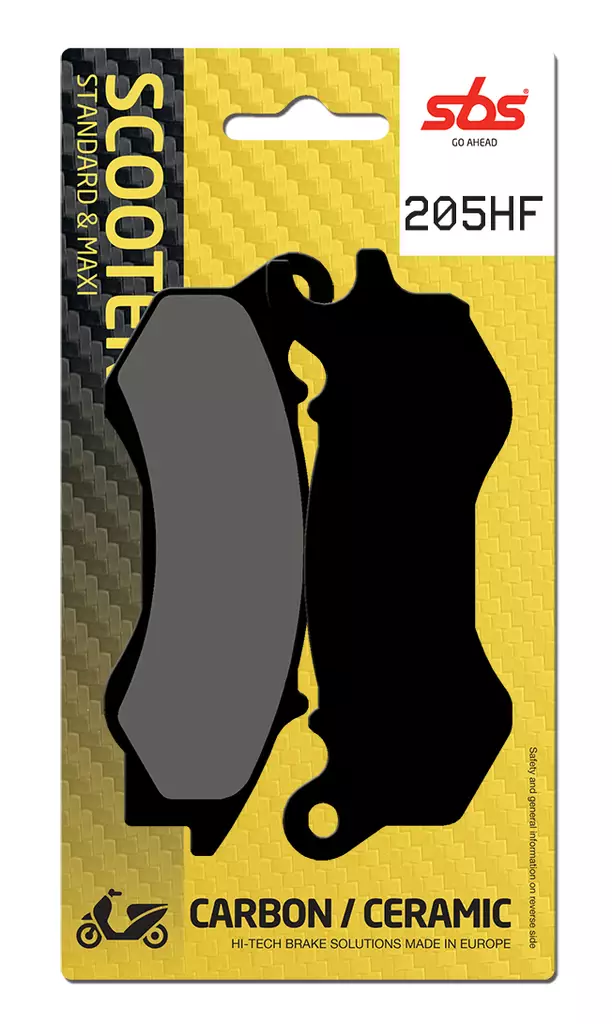 SBS Bromsklossats Ceramic 205HF - MC Bromsbelägg - 23-205HF - 1