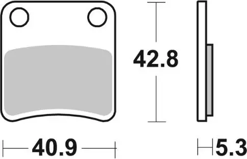 SBS Bromsklossats Ceramic 209HF - MC Bromsbelägg - 23-209HF - 2