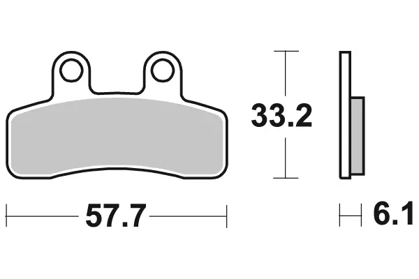 SBS Bromsklossats Ceramic 211HF - MC Bromsbelägg - 23-211HF - 1