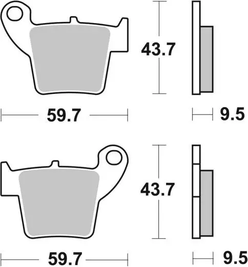 SBS Bromsklossats Ceramic 220HF - MC Bromsbelägg - 23-220HF - 2