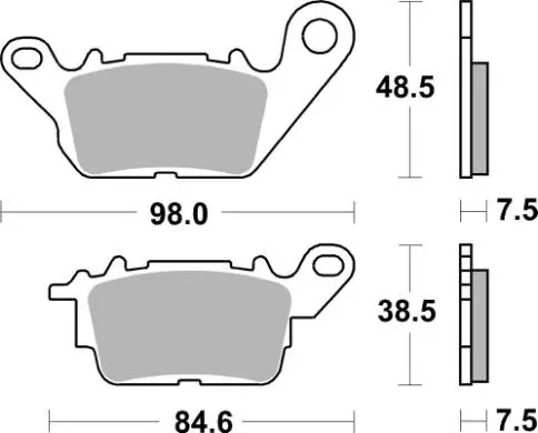 SBS Bromsklossats Ceramic 226HF - MC Bromsbelägg - 23-226HF - 2