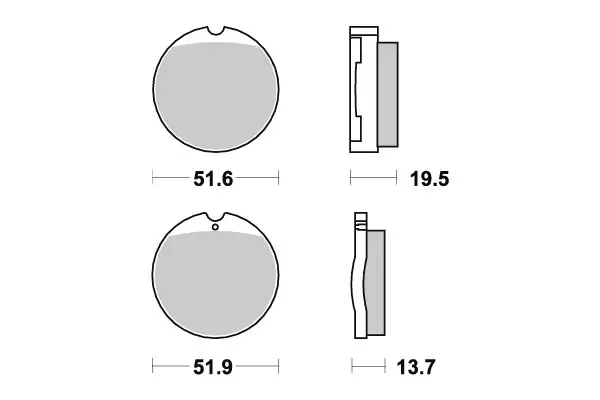 SBS Bromsklossats Ceramic 501HF - MC Bromsbelägg - 23-501HF - 1
