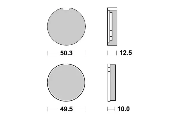 SBS Bromsklossats Ceramic 503HF - MC Bromsbelägg - 23-503HF - 1