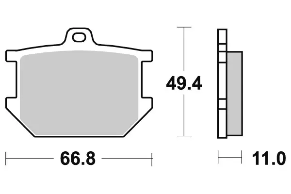 SBS Bromsklossats Ceramic 507HF - MC Bromsbelägg - 23-507HF - 1
