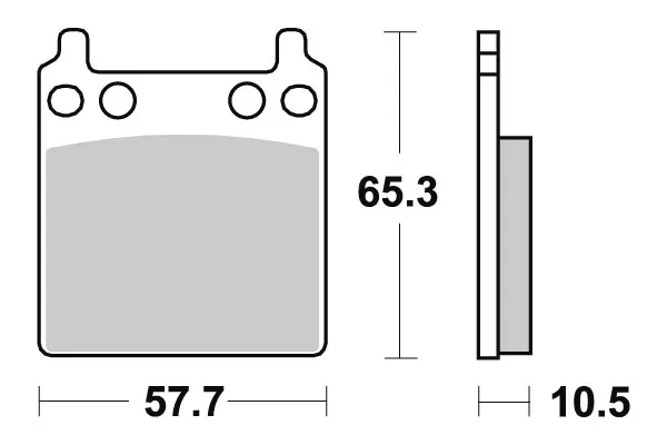 SBS Bromsklossats Ceramic 509HF - MC Bromsbelägg - 23-509HF - 1