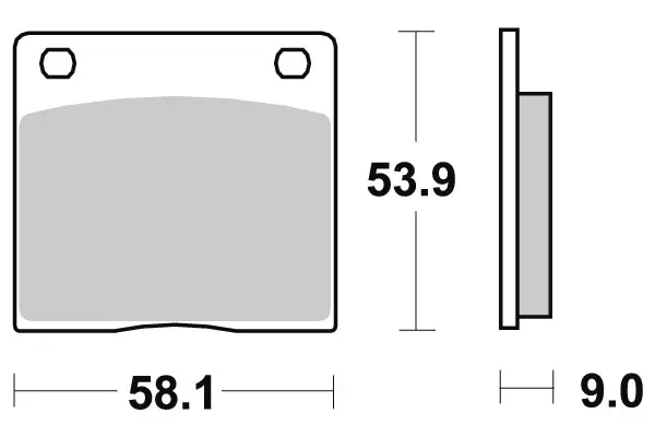 SBS Bromsklossats Ceramic 512HF - MC Bromsbelägg - 23-512HF - 1