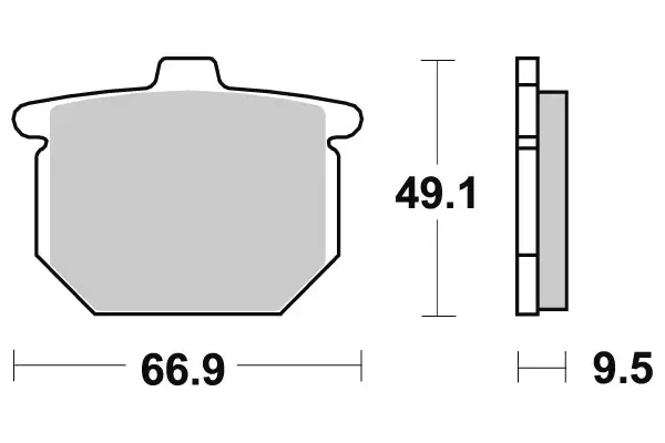 SBS Bromsklossats Ceramic 517HF - MC Bromsbelägg - 23-517HF - 1