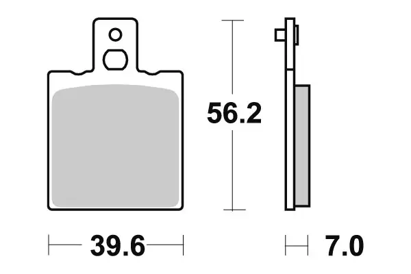 SBS Bromsklossats Ceramic 519HF - MC Bromsbelägg - 23-519HF - 1