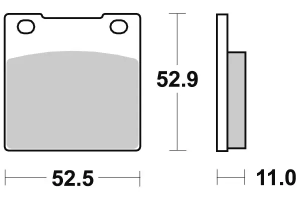 SBS Bromsklossats Ceramic 526HF - MC Bromsbelägg - 23-526HF - 1