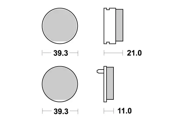 SBS Bromsklossats Ceramic 529HF - MC Bromsbelägg - 23-529HF - 1