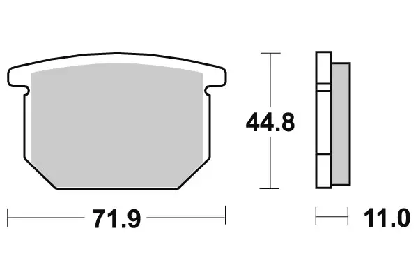 SBS Bromsklossats Ceramic 534HF - MC Bromsbelägg - 23-534HF - 1