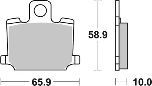 SBS Bromsklossats Ceramic 535HF - MC Bromsbelägg - 23-535HF - 2