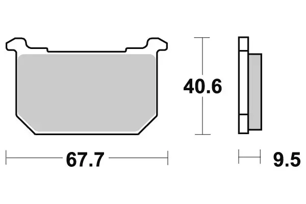 SBS Bromsklossats Ceramic 540HF - MC Bromsbelägg - 23-540HF - 1
