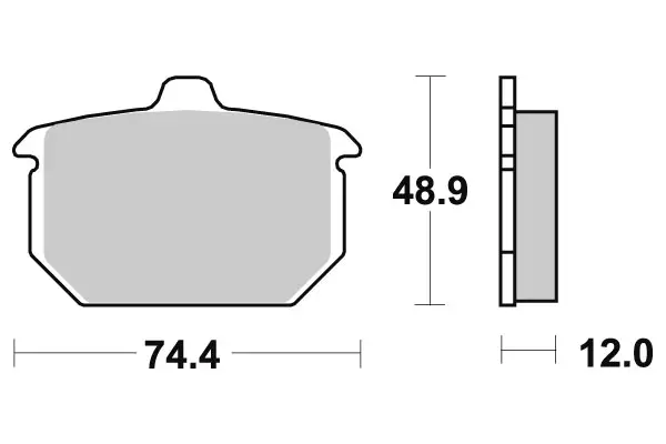 SBS Bromsklossats Ceramic 549HF - MC Bromsbelägg - 23-549HF - 1