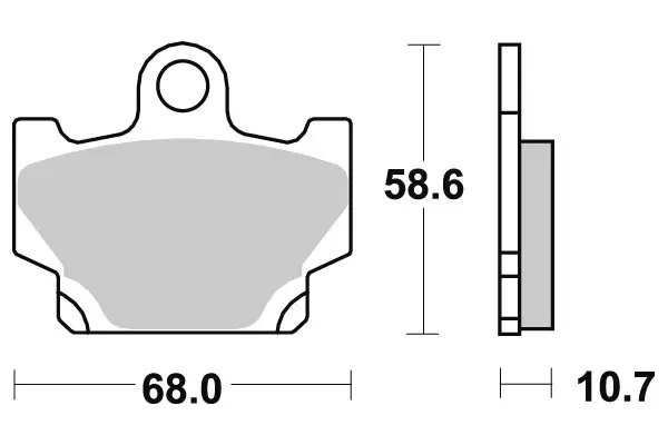 SBS Bromsklossats Ceramic 550HF - MC Bromsbelägg - 23-550HF - 1