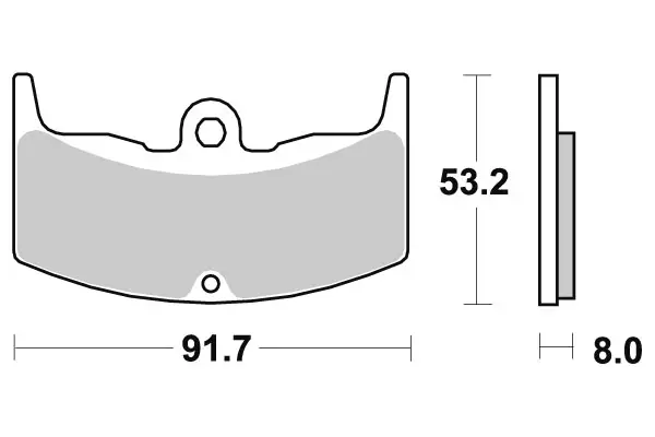 SBS Bromsklossats Ceramic 552HF - MC Bromsbelägg - 23-552HF - 1