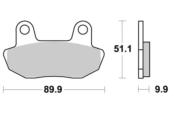 SBS Bromsklossats Ceramic 561HF - MC Bromsbelägg - 23-561HF - 1