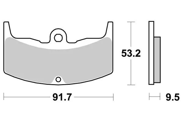 SBS Bromsklossats Ceramic 571HF - MC Bromsbelägg - 23-571HF - 1