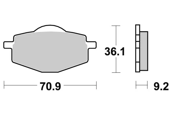 SBS Bromsklossats Ceramic 575HF - MC Bromsbelägg - 23-575HF - 1