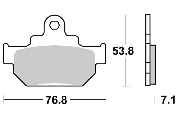 SBS Bromsklossats Ceramic 581HF - MC Bromsbelägg - 23-581HF - 1