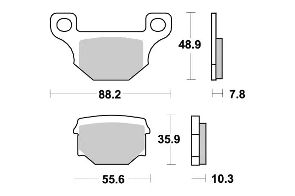 SBS Bromsklossats Ceramic 585HF - MC Bromsbelägg - 23-585HF - 1
