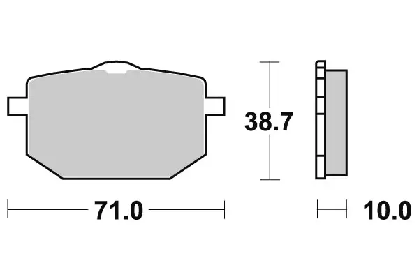 SBS Bromsklossats Ceramic 596HF - MC Bromsbelägg - 23-596HF - 1