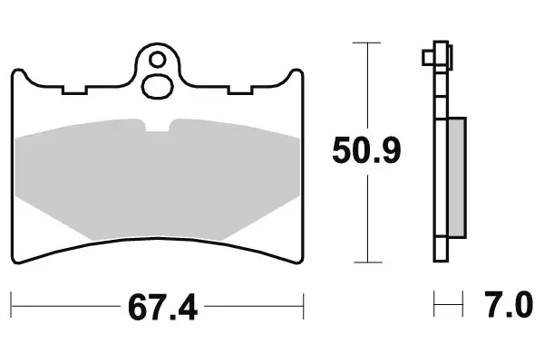 SBS Bromsklossats Ceramic 601HF - MC Bromsbelägg - 23-601HF - 1
