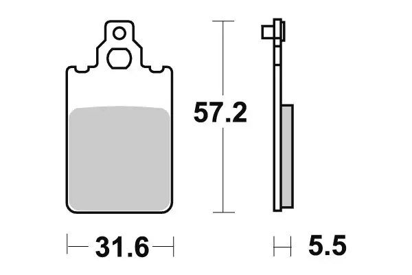 SBS Bromsklossats Ceramic 607HF - MC Bromsbelägg - 23-607HF - 1