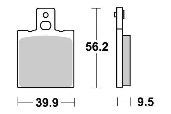 SBS Bromsklossats Ceramic 646HF - MC Bromsbelägg - 23-646HF - 1