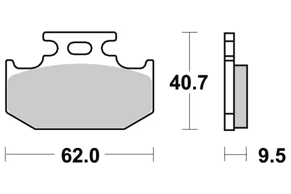 SBS Bromsklossats Ceramic 648HF - MC Bromsbelägg - 23-648HF - 1