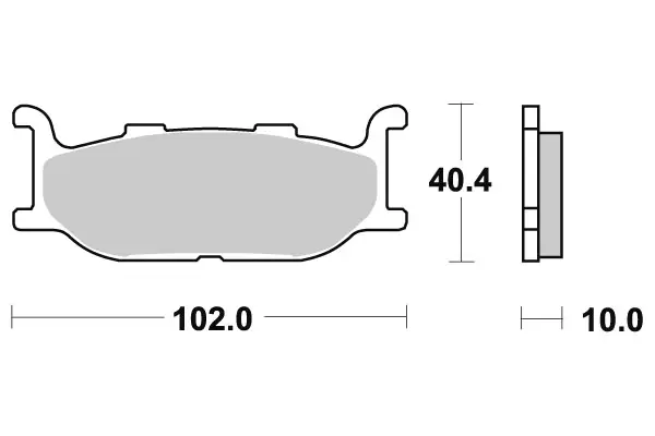 SBS Bromsklossats Ceramic 663HF - MC Bromsbelägg - 23-663HF - 1