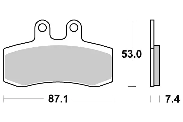 SBS Bromsklossats Ceramic 681HF - MC Bromsbelägg - 23-681HF - 1