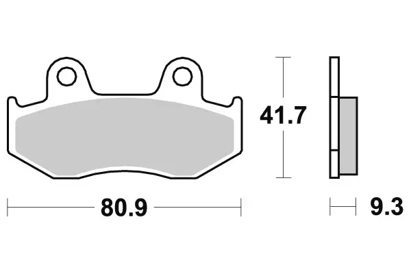 SBS Bromsklossats Ceramic 709HF - MC Bromsbelägg - 23-709HF - 1