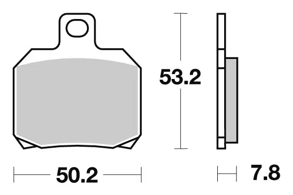 SBS Bromsklossats Ceramic 730HF - MC Bromsbelägg - 23-730HF - 1