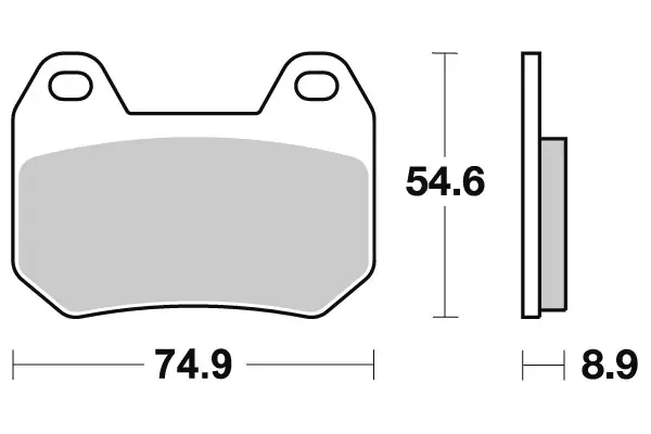 SBS Bromsklossats Ceramic 746HF - MC Bromsbelägg - 23-746HF - 1