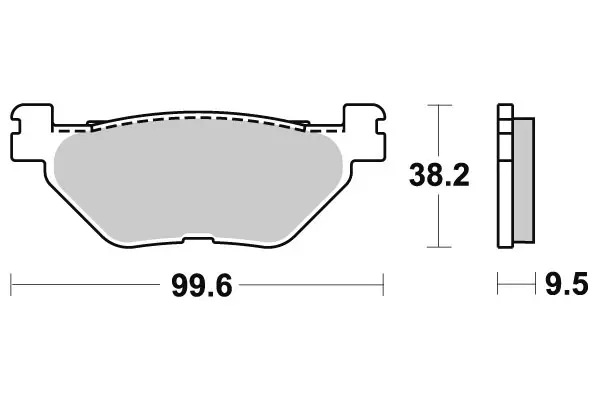 SBS Bromsklossats Ceramic 769HF - MC Bromsbelägg - 23-769HF - 1