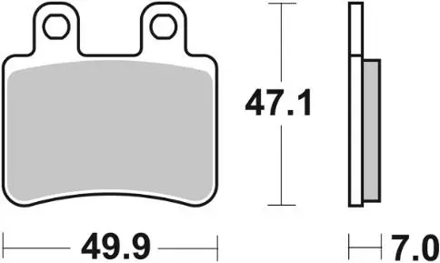 SBS Bromsklossats Ceramic 773HF - MC Bromsbelägg - 23-773HF - 2