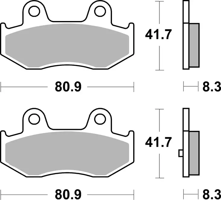 SBS Bromsklossats Ceramic 781HF - MC Bromsbelägg - 23-781HF - 1