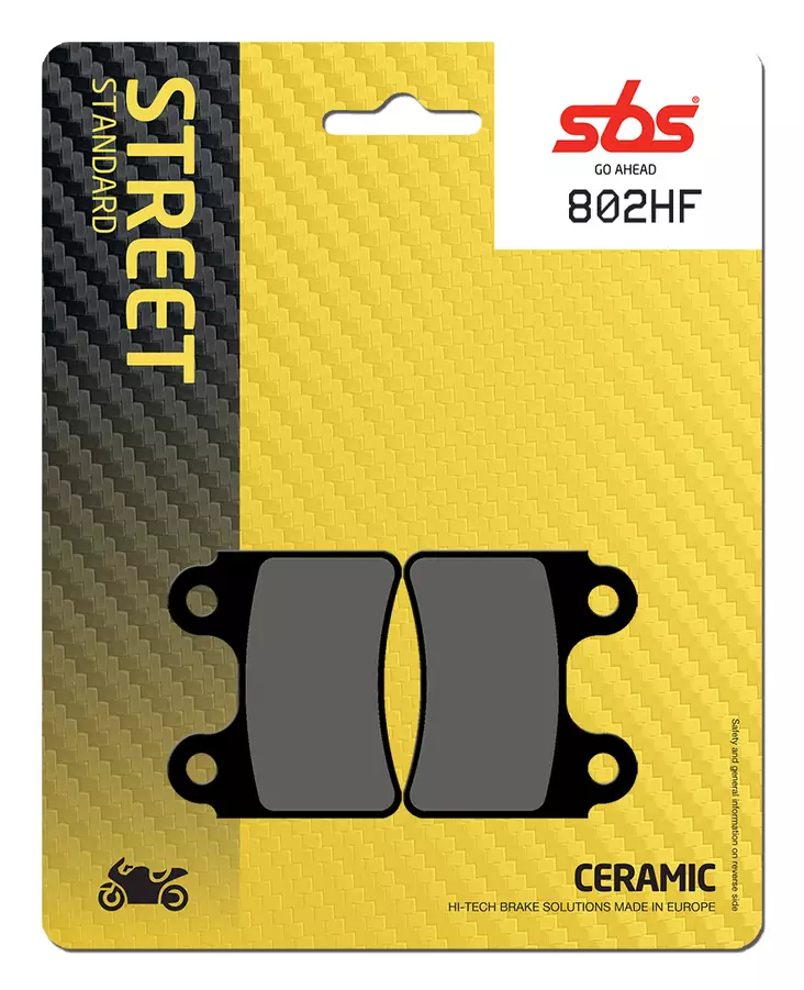 SBS Bromsklossats Ceramic 802HF - MC Bromsbelägg - 23-802HF - 1