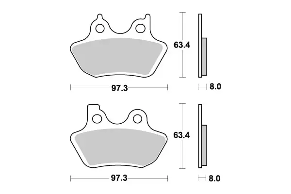 SBS Bromsklossats Ceramic 826HF - MC Bromsbelägg - 23-826HF - 1