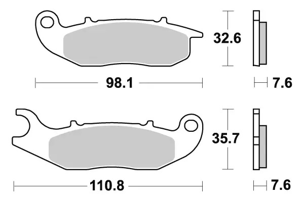 SBS Bromsklossats Ceramic 859HF - MC Bromsbelägg - 23-859HF - 1