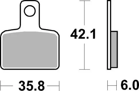 SBS Bromsklossats Ceramic 895HF - MC Bromsbelägg - 23-895HF - 2