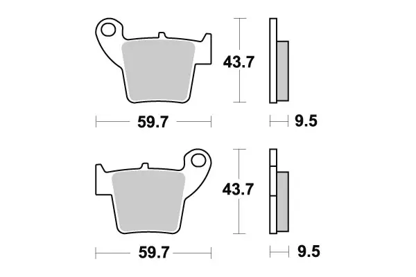 Sbs Bromsklossats Ceramic - MC Bromsbelägg - 23-777HF - 1