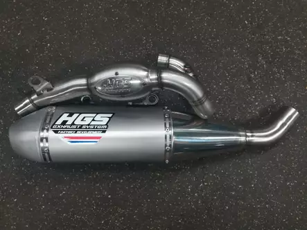 HGS Avgassystem 4T komplett Yamaha YZ250F 19-.. Steel end cap - Motocross 4-takt helsystem - 460-YF-219-CSG - 1