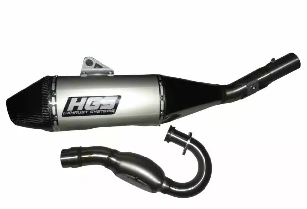 HGS Avgassystem 4T komplett CRF250R 25-.. Carbon Grey - Motocross 4-takt helsystem - 460-CF-225-CCG - 1